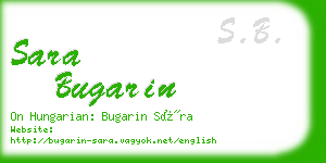 sara bugarin business card